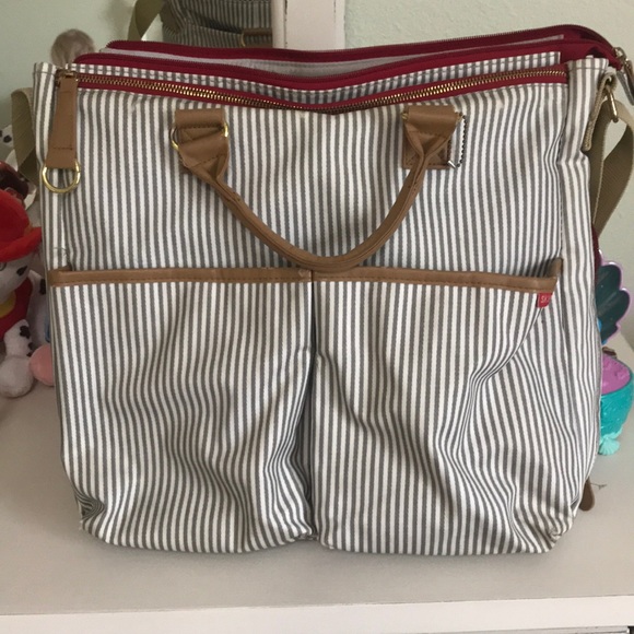 Skip Hop Handbags - Skip Hop Striped Diaper Bag